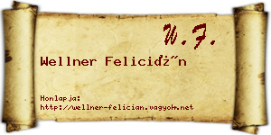 Wellner Felicián névjegykártya